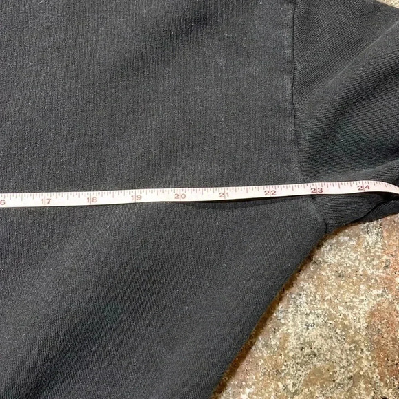 EUC Reformation Hunter Crop Sweatshirt 100% Organic Cotton Black Sz Small - Picture 6 of 12